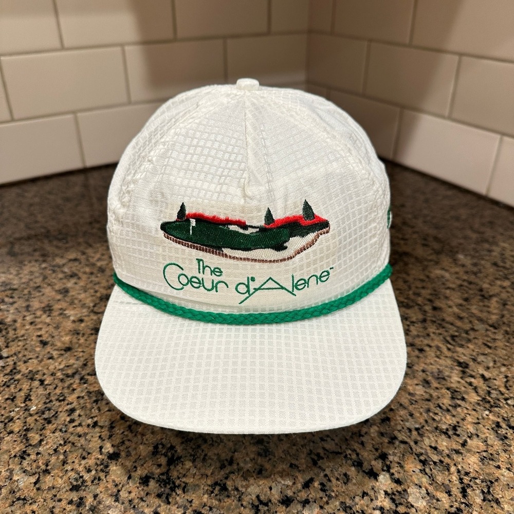Vtg Coeur d'Alene Merrill Lynch PGA Tour Imperial Headwear Golf Rope Hat USA